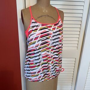 FABLETICS | orange multicolor tank with bra XS